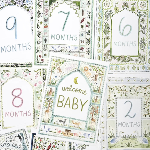 Baby Milestone Cards: Whimsical Set