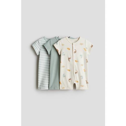 3-PACK COTTON PAJAMA JUMPSUITS
