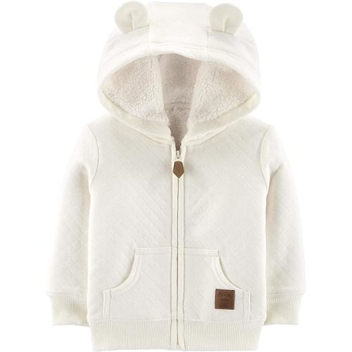 Simple Joys by Carter's Baby Hooded Sweater Jacket with Sherpa Lining