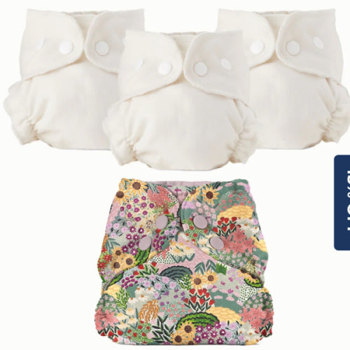 Esembly | Organic Cloth Diaper Bundle Starter, Size 1