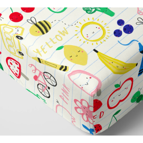 Coloring Crew Fitted Crib Sheet | Little Sleepies
