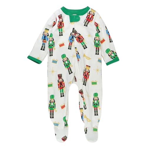 HonestBaby Baby Holiday Sleep & Play Footed One-Piece Pajama Sleeper 100% Organic Cotton