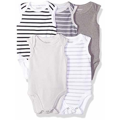 Hanes Baby and Toddler Ultimate Flexy Sleeveless Bodysuit (5 Pack)