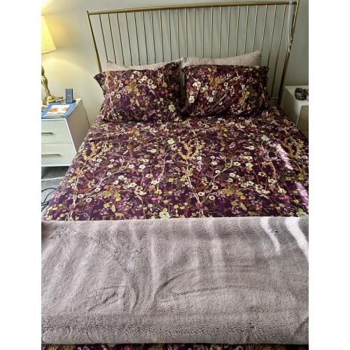 Organic Cotton Percale Printed Sheet Set - King | Anthropologie