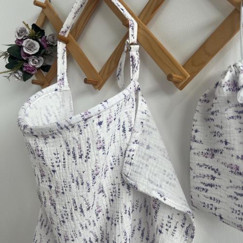 lavender flowers Muslin Breastfeeding cover, Pregnancy Gift, Breastfeeding shawl Apron, Breastfeeding Apron Muslin gift