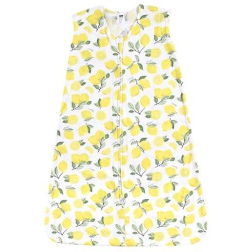 Hudson Baby Infant Girl Cotton Sleeveless Wearable Sleeping Bag, Sack, Blanket, Lemon, 0-6 Months