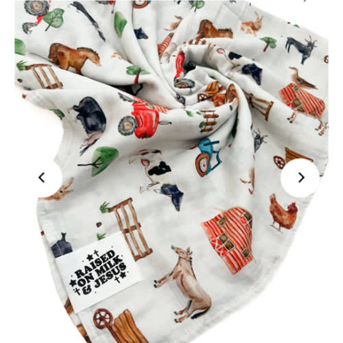 Raised On Milk & Jesus Farm Swaddle Blanket – OUR HOUSE ABOVE