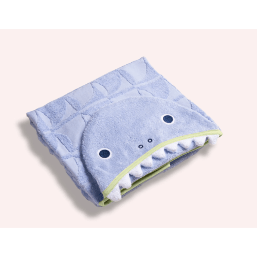 Super Soft Hooded Bath Towel - Shark Periwinkle