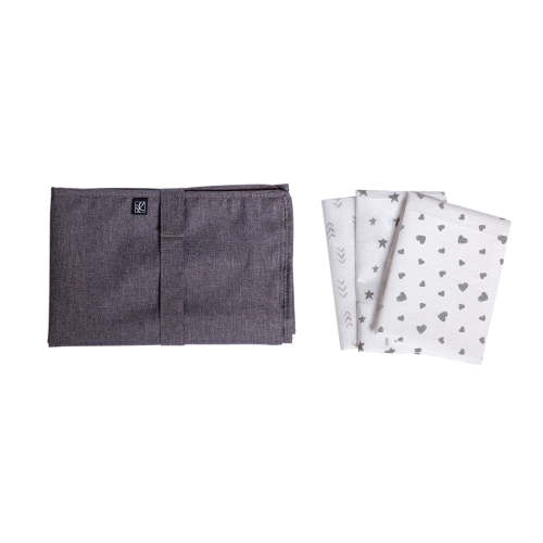 J.L. Childress Polyester Portable Diaper Changing Pad, White, 3 Count