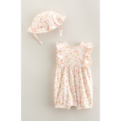 Ruffle Romper & Hat Set, 3M