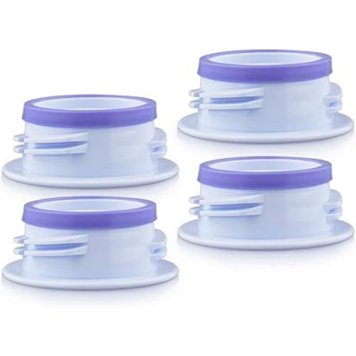 Maymom 3rd Gen Thread Changer or Bottle Converter; Allow Spectra S1 S2 Pump Wide Mouth Flange Compatible w Medela Bottle, Ameda Bottle, Lifefactory Bottle, Dr. Brown Narrow; No Leak, No Fallen Bottle