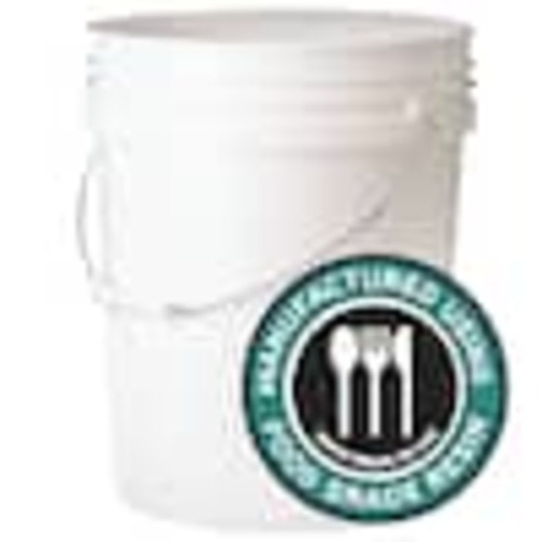 Leaktite 5 gal. 70mil Food Safe Bucket White 005GFSWH020