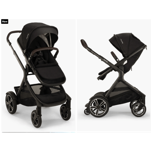 Nuna DEMI NEXT Stroller + Rider Board (Color: Caviar Chocolate)
