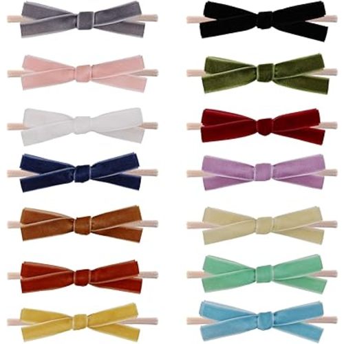 Baby Girl Headbands and Bows, Newborn Infant Toddler Nylon Hairbands Hair Accessories