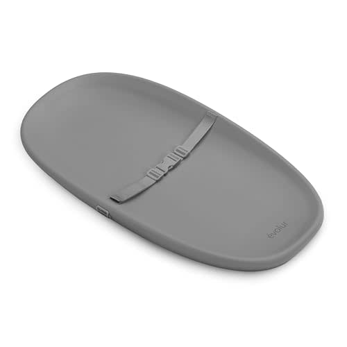 Evolur Eva Baby Changing Pad in Dark Gray, Soft, Lightweight and Portable Changing Pad, Fits All Changing Table, Waterproof Firm Padding