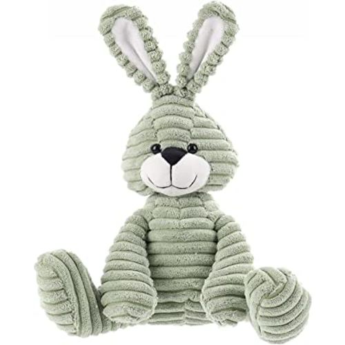 Apricot Lamb Toys Plush Corduroy Rabbit Bunny Stuffed Animal Soft Cuddly Perfect for Child (Green Bunny,8.5 Inches