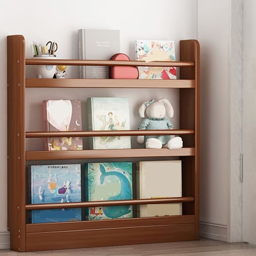 Auburn Vertical Open Display with 3 Shelves and Open Back, 31"L x 4"W x 37"H