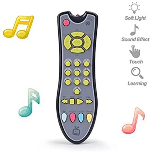 NUOEY Kids Musical TV Remote Control Toy with Light and Sound, Early Education Learning Remote Toy for 6 Months+ Toddlers Boys or Girls