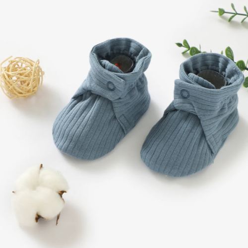 ORGANIC COTTON RIBBED BOOTIES SET 0-6 MONTHS 1 PAIR