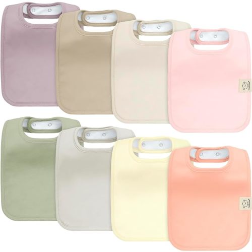 KeaBabies 8-Pack Organic Baby Bibs for Boys, Girls - Large & Absorbent Cotton Drool Baby Bibs 6-12 Months, Eating, Teething Toddler Boy, Girl Newborn Spit Up, Ultra Soft & Machine Washable (Embrace)