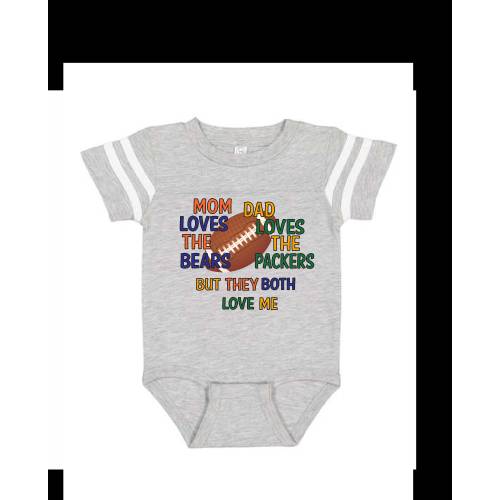 House Divided, bears, packers t shirt, baseball shirt. bodysuit shirt, baby gift, sports rivals, team