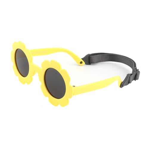 SJBNCai Baby flower Sunglasses with Strap girls Flexible Bendable Polarized Sunglasses for Infant Boys Girls 0-24 Months