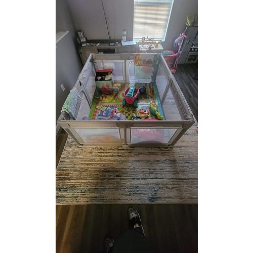 Baby Playpen with Mat, 71 * 59inch Playpen for Babies and Toddlers, Extra Large Playpen, Play pens for Babies and Toddlers (playpen with mat) - 71*59inch playpen with mat