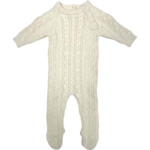 Multi Knit Long Sleeve Footie, Ivory - Maniere | Maisonette