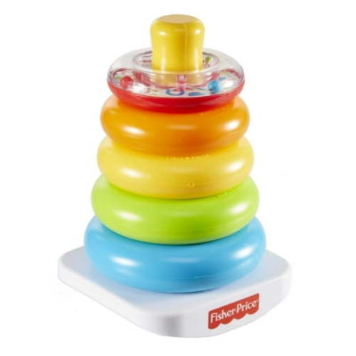 Fisher-Price Baby Stacker - Rock-a-Stack Ring Toy with Roly-Poly Base for Infants