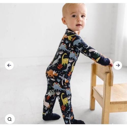 Navy Jurassic Jungle Zippy - Little Sleepies