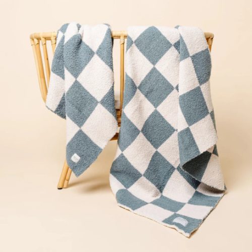 Chenille Blanket - Ocean Check - Small & Large – Lou Lou & Company
