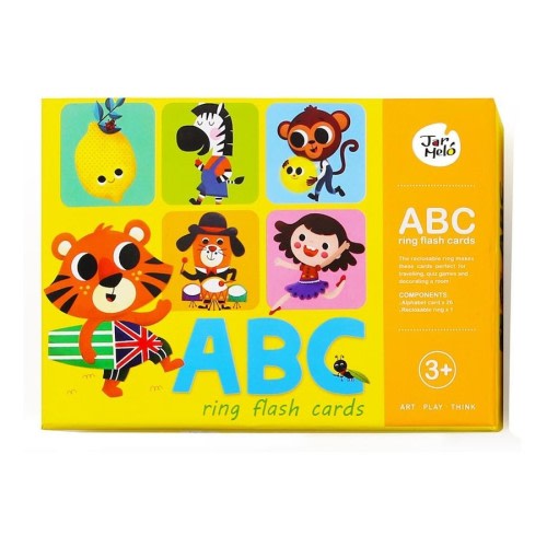 27pc Jarmelo ABC Alphabet Ring Flash Cards Baby Educational/Learning Toy 12m+