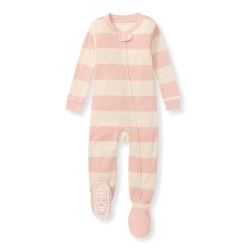 Burt's Bees Baby Girls' Snug Fit One-Piece Footed Non-Slip Sleeper Pajamas