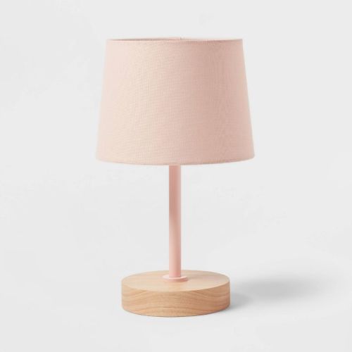 Kids' Table Lamp Pink/wood - Pillowfort™