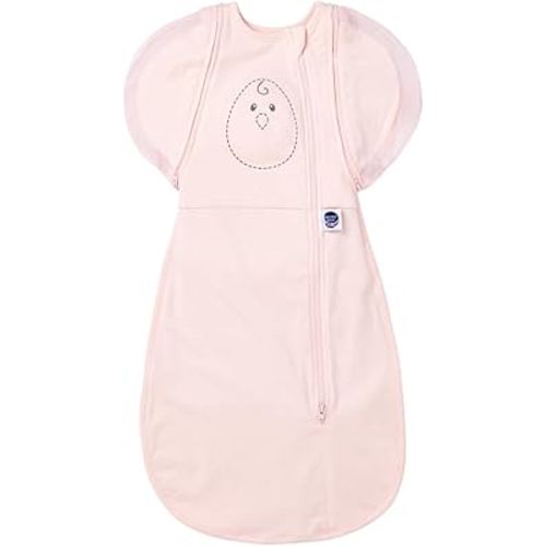 Nested Bean Air 6-in-1 Adaptable Baby Sleep Sack – Comfort & Safety for Natural Sleep, Preferred Arm Position Reduces Startle Reflex, Better Sleep for Baby, NB (7-13lbs) Soft Pink