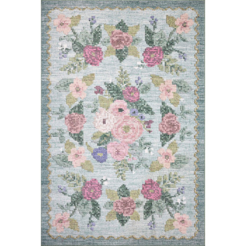 Rifle Paper Co. x Loloi Rosa Sky Area Rug & Reviews | Wayfair