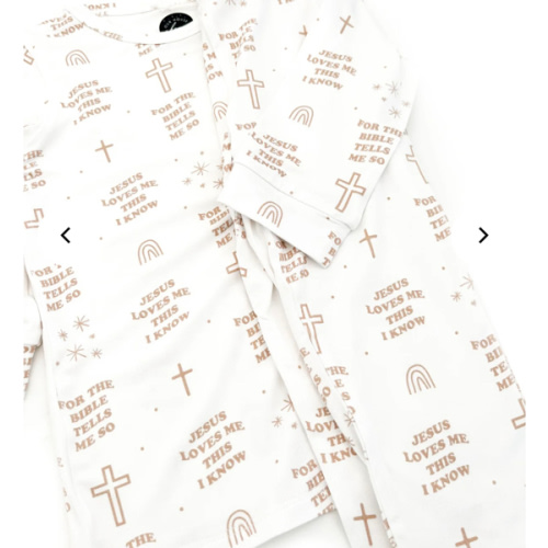 Jesus Loves Me This I Know Bamboo PJ 2 Piece Set