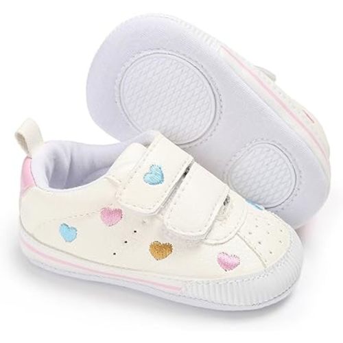 Clowora Baby Boys Girls Shoes Non-Slip Rubber Sole Sneakers Infant First Walking Toddler Crib Shoes Newborn Loafers Flats.