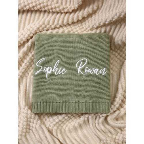 Manta de bebé personalizada / Tejido de algodón suave / Manta con nombre de bebé personalizado / Regalo de baby shower / Manta para recién nacido / Regalo de recuerdo para bebé