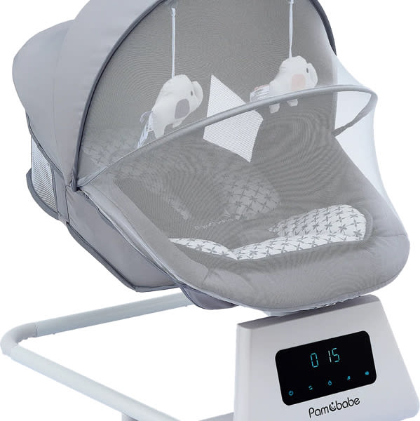Pamo Babe Unisex Baby Swing for Newborns,5 Speeds swing modes, Canopy,