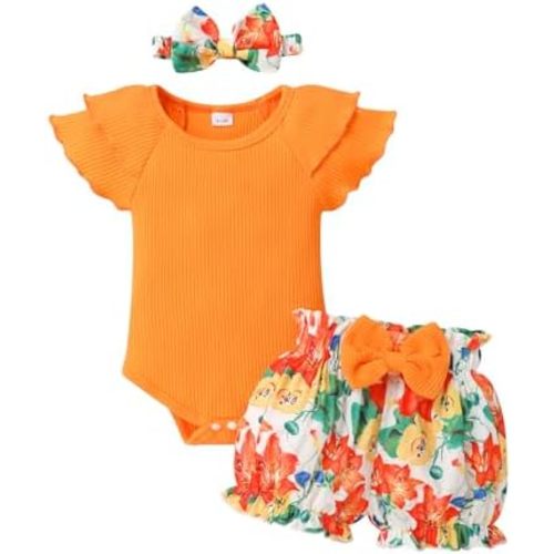 YOUNGER TREE Newborn Infant Baby Girl Clothes Romper Shorts Set Floral Summer Outfits Cute Baby Girl Clothing