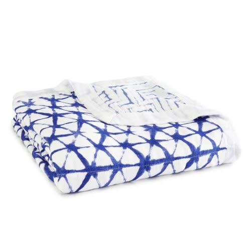 Indigo Shibori Silky Soft Dream Blanket XL | aden + anais