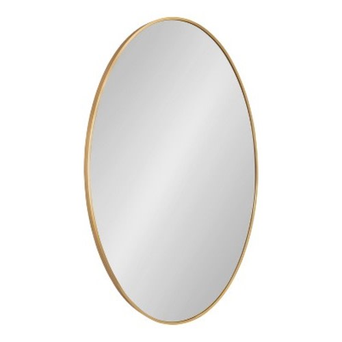 Kate and Laurel Zayda Metal Oval Mirror, Color: Gold