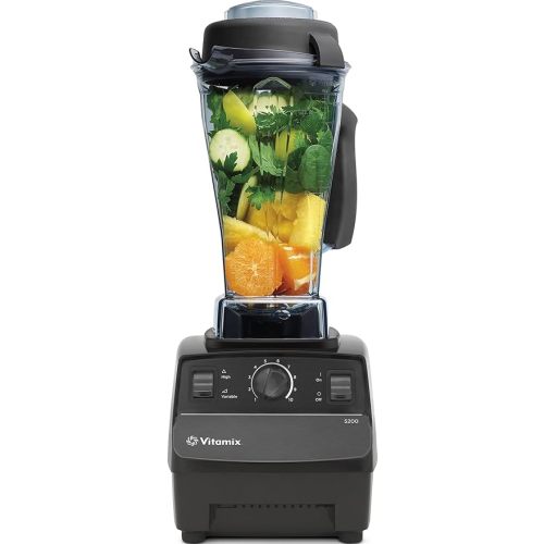 Vitamix 5200 Blender, Professional-Grade Blender for Smoothies, Soups, Ice Cream and More, Stainless-Steel Blades, Self-Cleaning Kitchen Appliance, 64 Oz Container, Black