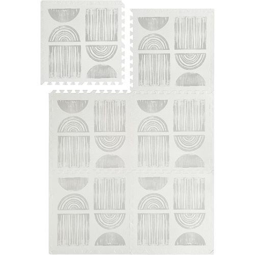 Soft Non-Toxic EVA Foam Play Mat Set 4 x 6 feet | Interlocking Tiles | Baby, Toddler, Children (Interlocking Tiles, Stones)