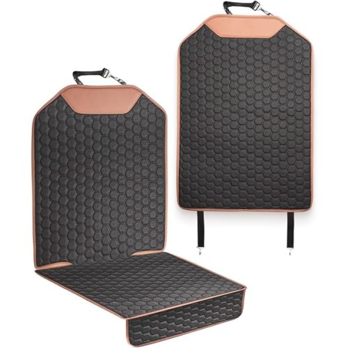Set Car Seat Protector & Seat Back Protector Hexy One - Kick Mat Back Seat Protector Hexy - Waterproof & Non-Slip Car Seat Protector