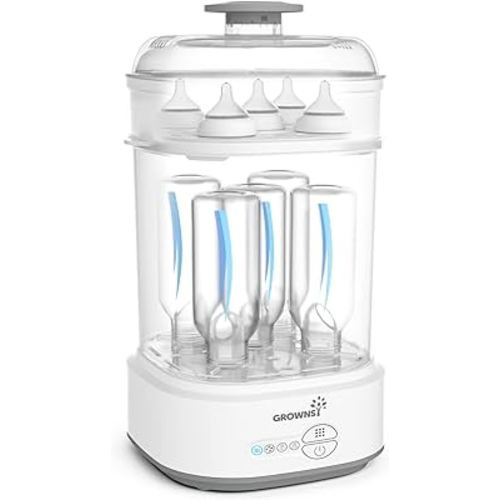 Bottle Sterilizer and Dryer, Compact Electric Steam Baby Bottle Sterilizer (Esterilizador de Biberones), Bottle Sanitizer for Baby Bottles, Pacifiers, Pump Parts