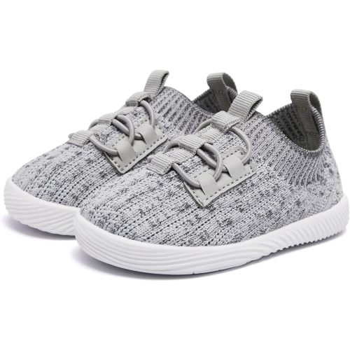 MORENDL Baby Shoes Infant Walking Shoes Non-Slip Breathable Toddler Sneakers Boys & Girls Tennis Shoes - 9-12 Months Infant - Grey118