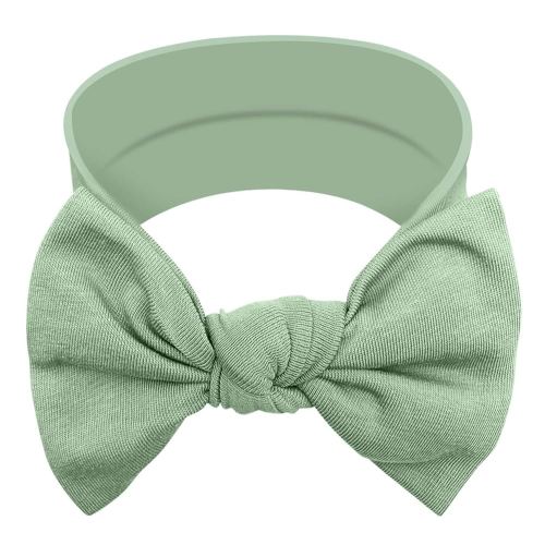 Baby Girl Headbands-Infant,Toddler Cotton Handmade Hairbands with Bows Child Hair Accessories (Linden Green)