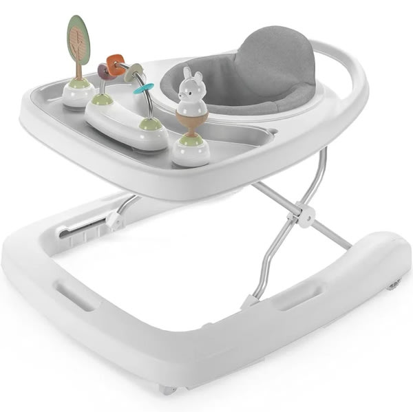 Step & Sprout 3-In-1 Foldable Baby Activity Walker with Removable Toys Ages 6 Mo